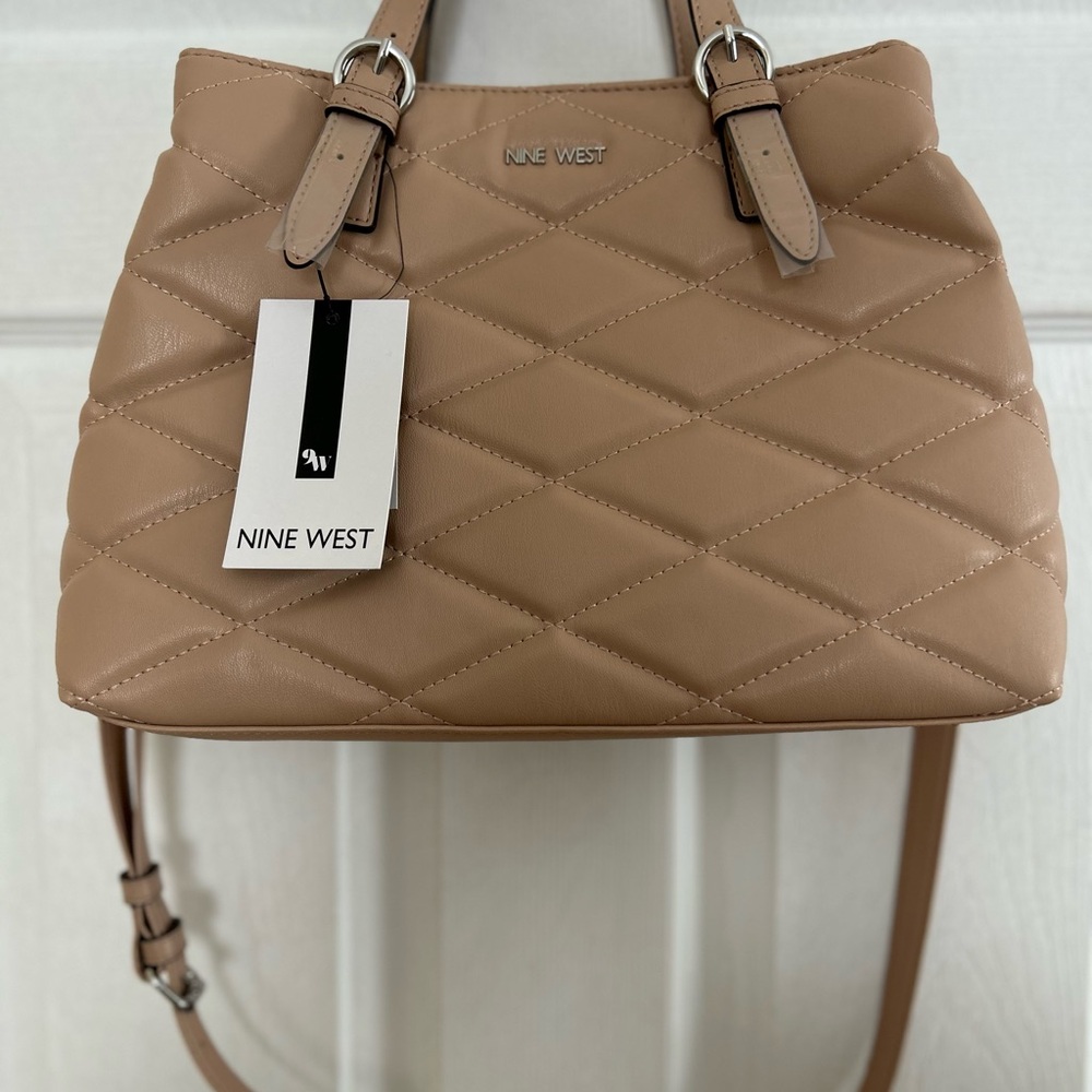 Nine West Tan Satchel Bag with Elegant Design NWT!